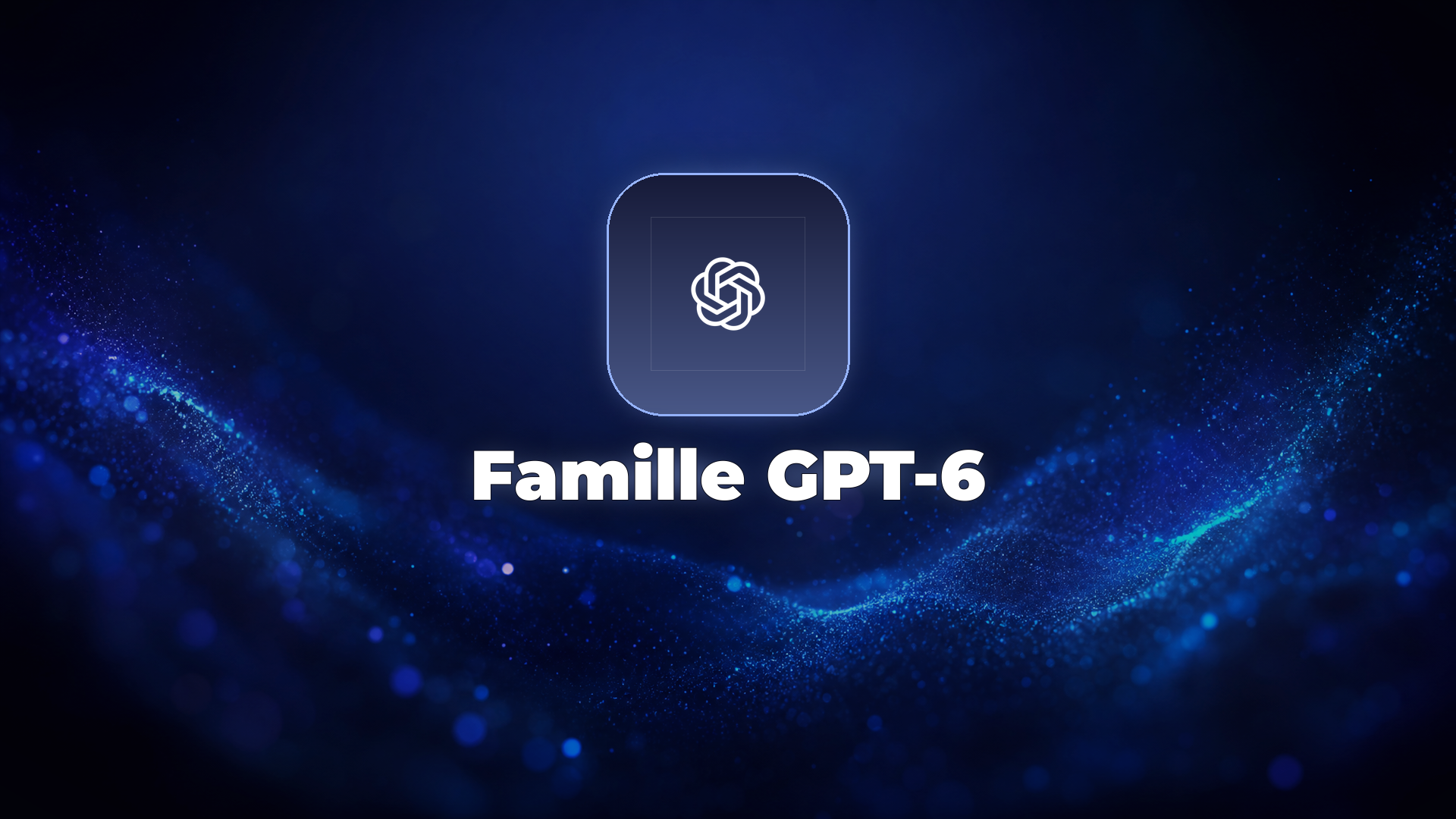 Paliers de modèles d'IA lumineux représentant la famille GPT-6